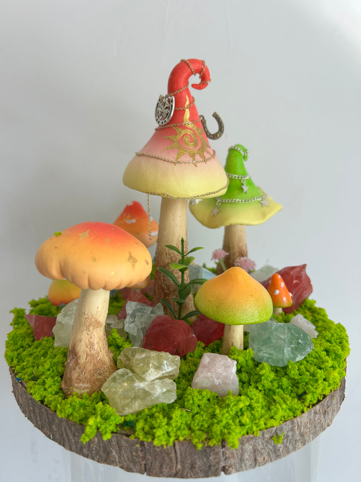 Brave Beginnings — Handmade Mushroom Forest with Natural Crystals