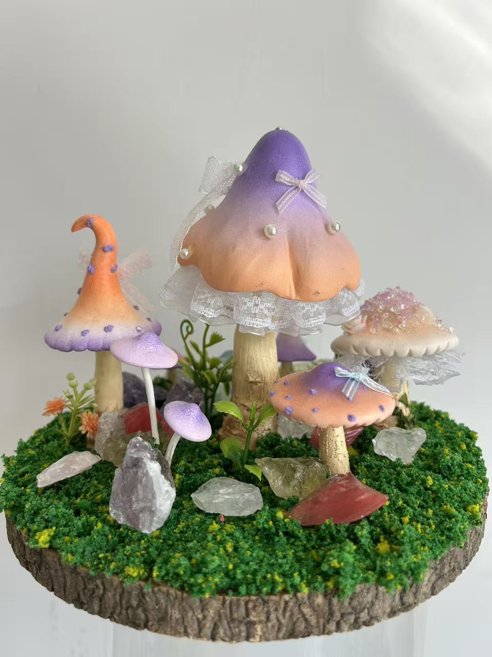 Harmony Bloom — Handmade Mushroom Forest with Natural Crystals